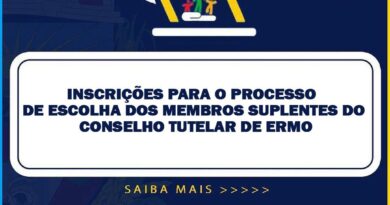 Inscrição para o Processo de Escolha dos Membros Suplentes do Conselho Tutelar de Ermo/SC – Edital nº. 001-2024 – CMDCA